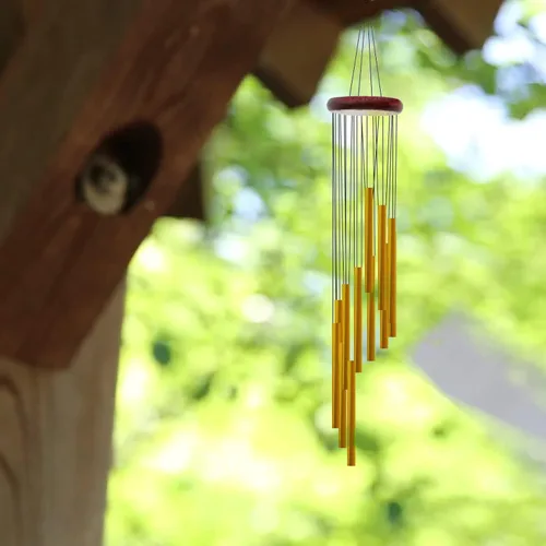 Miniatura 9 de Campanillas de viento para exteriores con 12 tubos de aluminio, campanas de viento de melodía de 23 pulgadas para exteriores, para granja, jardín