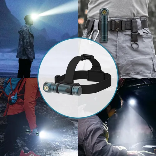 Miniatura 5 de Linterna frontal recargable – 1500 lúmenes en ángulo recto diadema LED, linterna impermeable para adultos al aire libre, camping, senderismo, pesca