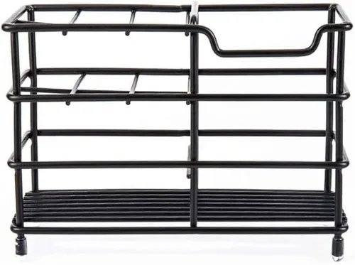 Miniatura 6 de Soporte de acero inoxidable para cepillo de dientes y pasta de dientes para baño – Organizador de 7 ranuras en negro, almacenamiento higiénico que