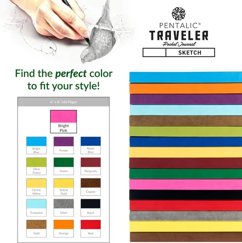 Miniatura 7 de Cuaderno de bocetos Travelers Dot Grid Pentalic Art, libre de ácidos