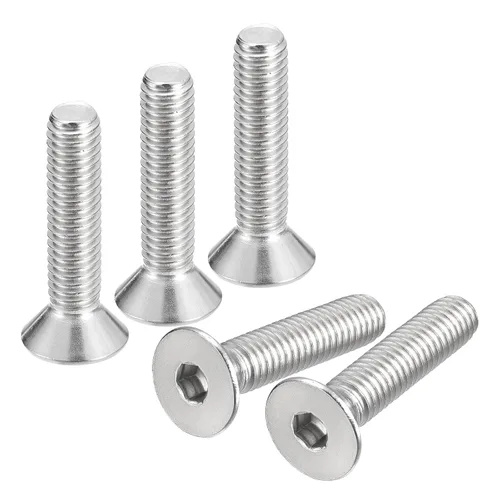 Miniatura 13 de uxcell 5/16-18x1-1/2 Tornillos de cabeza avellanada plana, 5 tornillos de cabeza plana de acero inoxidable 304, rosca completa, pernos avellanados
