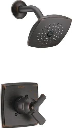 Delta - Kit de regadera y grifo Ashlyn con moldura, serie 17, mango dual con cabezal de chorro sencillo, Touch-Clean, bronce veneciano, T17264-RB