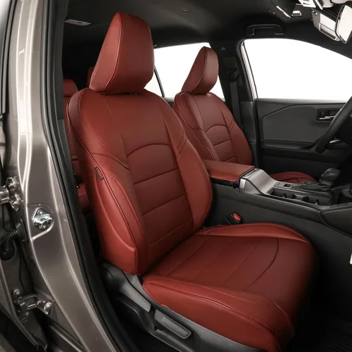 Miniatura 27 de EKR - Juego completo de fundas de asiento de cuero para automóvil de ajuste personalizado (color negro)