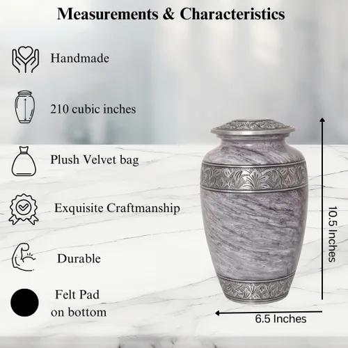 Miniatura 3 de Urna para cenizas humanas para mujeres adultas, urna de entierro, urna decorativa, urna funeraria, urna de cremación para mujeres y hombres, grande