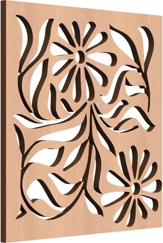 Miniatura 17 de Barryton - Paneles decorativos de madera con calado, extra pequeños, 7 3/8 pulgadas de ancho x 7 3/8 pulgadas de alto x 1/4 pulgadas de alto, roble