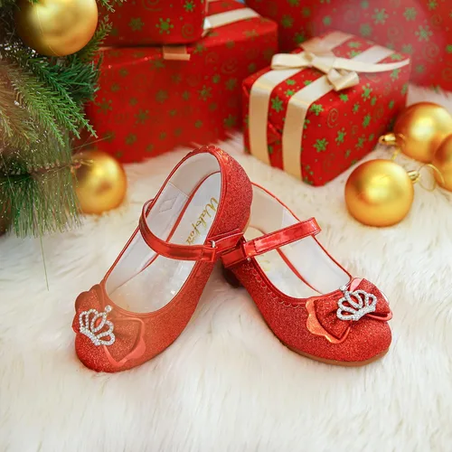 Miniatura 2 de Walofou Zapatos de vestir para niñas de flores, zapatos de tacón para fiesta de boda, zapatos planos de princesa Mary Jane para niños pequeños