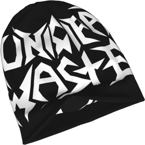Miniatura 6 de Municipal Band Waste Soft Warm Hat Hombres Mujeres Skull Hat Knit Caps Negro, Negro