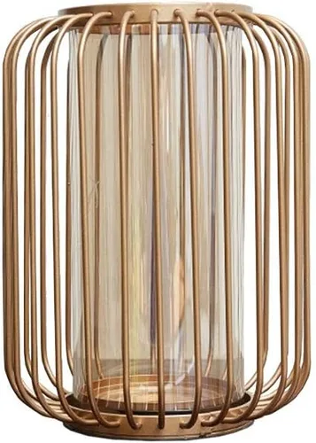 Florero de metal, adorno para sala de estar, arreglo floral, mueble de TV, entrada, mesa de comedor, flores secas, florero de arreglo floral para