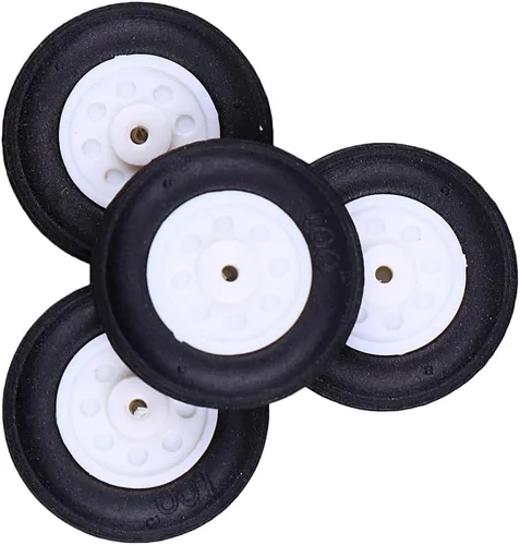Miniatura 2 de 4pcs 38 mm 1.50" RC eléctrico Avión Plástico Hub PU Negro neumático rueda