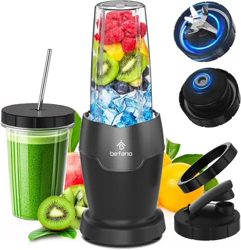 Licuadora para batidos, licuadoras de alta potencia de 1200 W para cocina, juego de 11 licuadoras de batidos con tazas de viaje de 18 onzas y 24