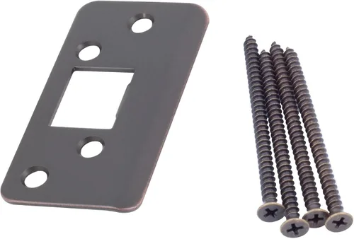 Miniatura 3 de Stone Harbor Hardware Jamb Saver Strike Plato, 1-7/8" x 3-5/8", 2-1/4" de centro a centro, latón antiguo