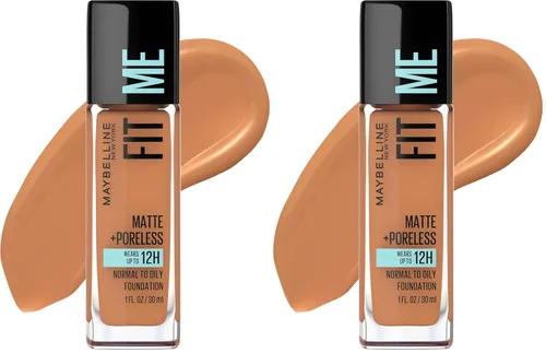 Miniatura 48 de Maybelline New York Fit Me Matte + Poreless Base Líquida, Formato de Bolsa, 220 Natural Beige, 1.3 onzas 220 Beige natural