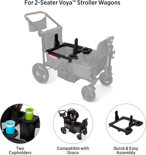 Miniatura 2 de Radio Flyer Voya - Adaptador de asiento de coche con portavasos, compatible con asientos de automóvil Graco seleccionados, seguro y estable
