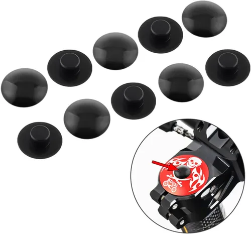 Miniatura 6 de 10 piezas M6 Tornillo Bike Stem Top Cap Bowl Tapas Delanteras Horquilla Tapas de Ciclismo Auriculares Ciclismo Tapa Superior de Tallo para Roadbike