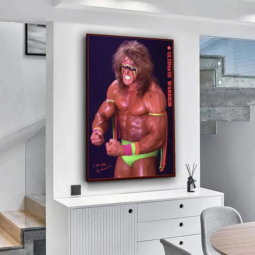 Miniatura 5 de Póster Ultimate Warrior de los años 80, superestrella de la lucha libre, clásico, retro, arte de pared, estética, decoración de habitación, pintura