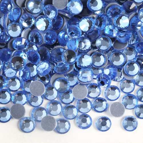 Miniatura 27 de 6000 diamantes de imitación termoadhesivos a granel, diamantes de imitación azules para ropa de manualidades, cristales termoadhesivos para Zafiro
