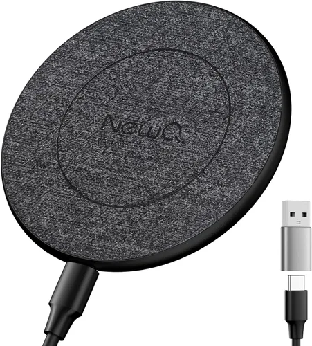 Cargador inalámbrico NewQ, almohadilla de carga inalámbrica de 15W Max para iPhone 17 16 15 14 13 12 11 Mini/SE/Pro/Max/Plus, Samsung Galaxy