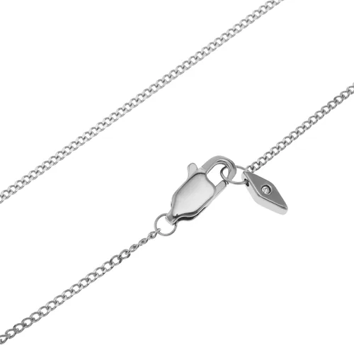 Miniatura 4 de Fossil - Collar de cadena con dije de acero inoxidable grabado y enchapado para mujer