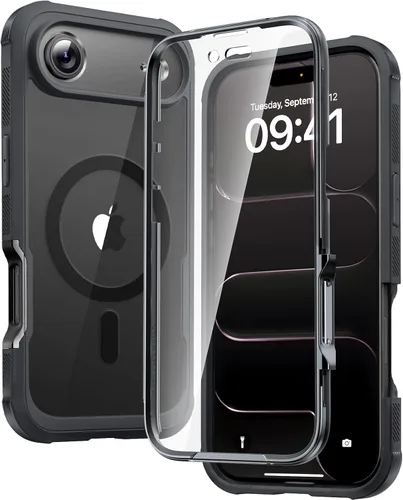 Miniatura 30 de Diaclara - Funda compatible con iPhone 11, carcasa resistente de cuerpo completo con protector de pantalla integrado sensible al tacto y Transparente