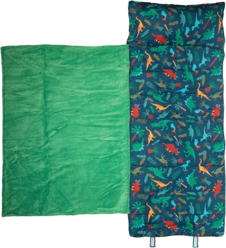 Miniatura 9 de Stephen Joseph, Tapete estampado para siesta para niños pequeños con manta suave y almohada extraíble para niños y niñas, saco de dormir para Azul