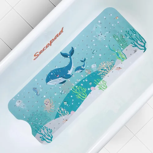 Secopad Alfombra de Baño para Bañera Antideslizante, Lavable a Máquina, Alfombra Antideslizante de Ducha para Bañera de Bebé con Dibujos Animados