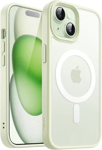 Miniatura 19 de JETech Funda magnética para iPhone 15 de 6.1 pulgadas, compatible con MagSafe, translúcida mate, delgada, a prueba de golpes, color negro