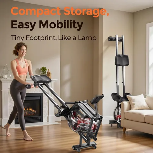 Miniatura 9 de YOSUDA Rowing Machine for Home, Magnetic Rower Machine for Beginners to Athletes, Use with Resistance Adjustment Function, Bluetooth, App Supported