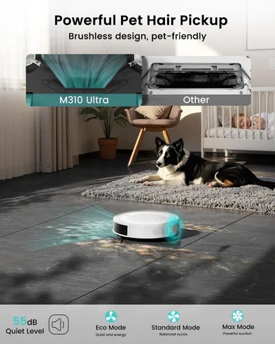 Miniatura 5 de Lefant M310 Ultra Robot Vacuum and Mop, 6000Pa Suction-Slim Robotic Cleaner with ToF LiDAR Navigation, Accurate Obstacle Avoidance, WiFi/App/Alexa