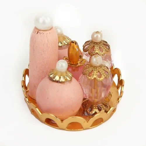Miniatura 2 de U-K Casa de muñecas en miniatura botellas de perfume con bandeja nuevo lanzado y popular, agradable y práctico