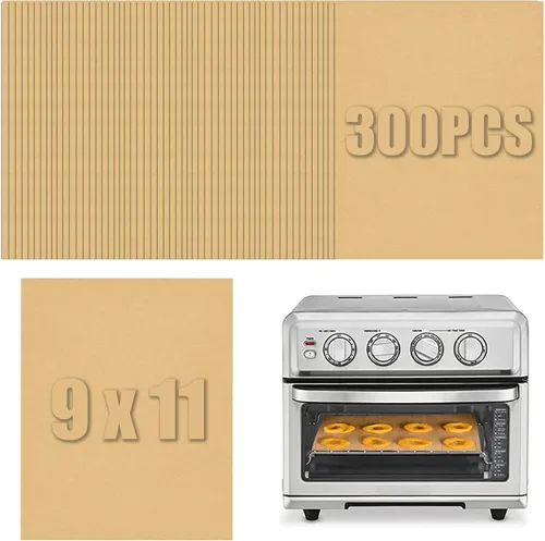 Miniatura 8 de GOAUS Hojas de papel pergamino de 9 x 11 pulgadas, forros rectangulares para horno tostador y freidora de aire, 170 piezas, forros de papel