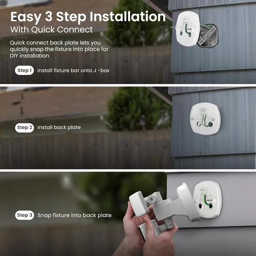 Miniatura 10 de Feit Electric SEC3000/CAM/WIFI Cámara de seguridad LED inteligente para exteriores con sensor de movimiento, audio bidireccional, reflector de 39