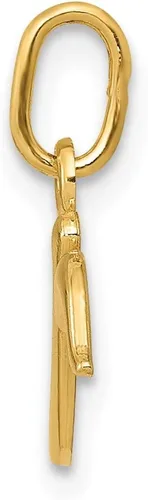 Miniatura 2 de Colgante de oro amarillo macizo de 14 quilates con letra inicial de letra inicial R, Metal