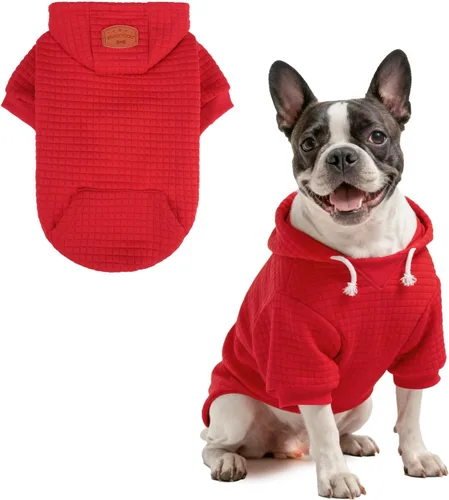 Miniatura 71 de BEAUTYZOO Sudadera con capucha para perro pequeño con bolsillos, ropa para perros pequeños y medianos, niño y niña, abrigos de algodón laminado tipo