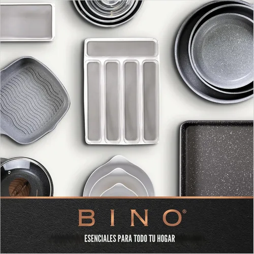 Miniatura 9 de BINO Contenedores de almacenamiento de plástico, pequeños y poco profundos THE HANDLER COLLECTION Contenedores organizadores multiusos