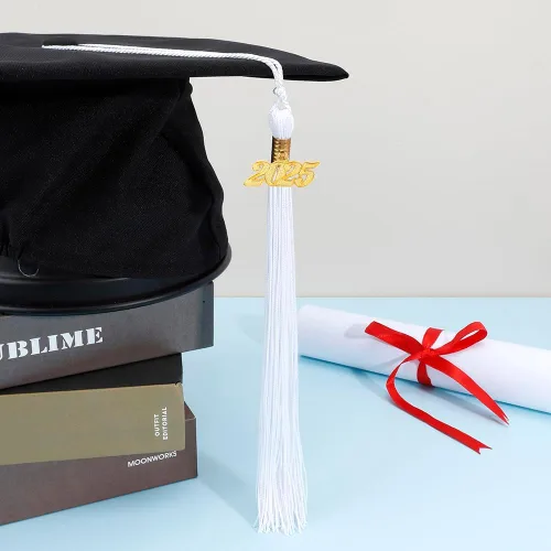 Miniatura 74 de Borla 2025, 1 unidad, borla de graduación para graduados 2025, borla 2025 con dijes de fecha dorada 2025 para fiestas de graduación, ceremonias