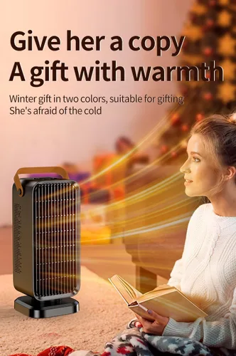 Miniatura 5 de Calentador de espacio, calentadores de espacio de 1500 W para uso en interiores, habitación grande, mini calentador de cerámica portátil