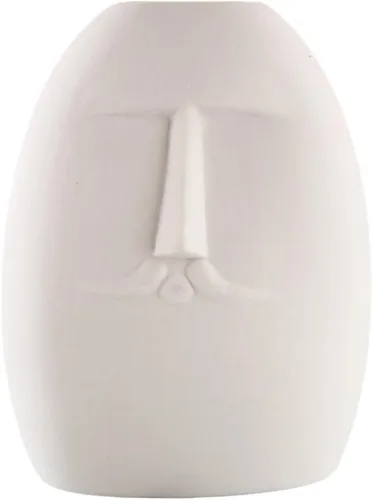 Jarrones decorativos de cerámica blanca, jarrones divertidos para la cara, accesorios interesantes para disparar, adecuados para todo tipo de