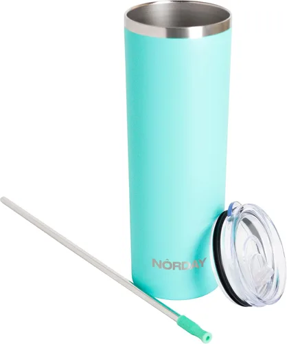 Miniatura 15 de NORDAY Vaso con tapa y popote – Flaco de 22 oz – Amarillo Vaso aislado – Vaso aislado – Vaso de acero inoxidable – Vaso de café de doble pared