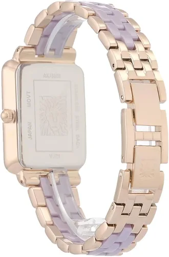 Miniatura 5 de Anne Klein Reloj de pulsera de cerámica con esfera de diamante genuino para mujer