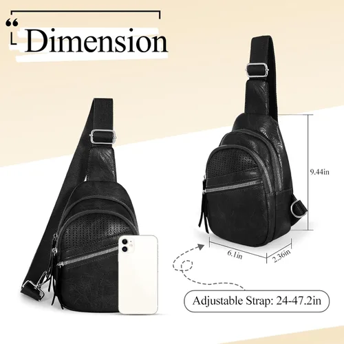 Miniatura 6 de SUOSDEY 2023 Small Sling Bags for Women Crossbody Leather Fashion Crossbody Bags for Women Trendy Sling Purse