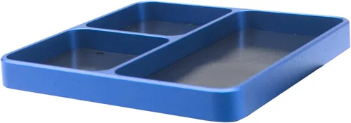 Miniatura 5 de ShareGoo Bandeja universal de metal para tornillos RC con almohadilla magnética, soporte de tornillos magnéticos, herramientas de fijación RC Azul