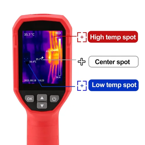 Miniatura 5 de UNI-T UTi120S Cámara térmica infrarroja Cámara de imagen térmica de mano 120x90 IR Resolución 10800 píxeles, Cámara de imágenes térmicas