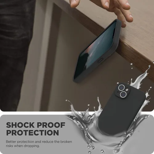 Miniatura 7 de SURPHY Funda para iPhone 14 Plus con Protector de Pantalla y Protección de Cámara, Funda de Teléfono de Silicona Líquida con Forro de Microfibra