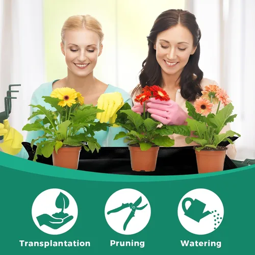 Miniatura 5 de Tapete grande de trasplante de plantas, tapete grueso impermeable para macetas, tapete de jardinería para suculentas, tapete portátil