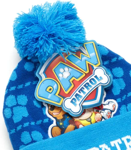 Miniatura 6 de Nickelodeon Paw Patrol - Conjunto de gorro y guantes de invierno para niños (edad 2-7)