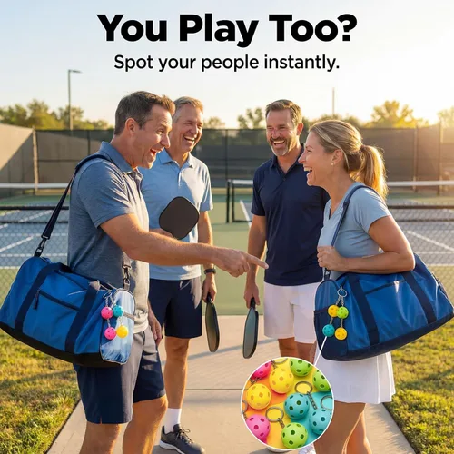 Miniatura 2 de Juego de llaveros de pickleball 8/16/24/48 - Regalos únicos divertidos para mujeres, hombres y amantes - Accesorios de equipo a granel