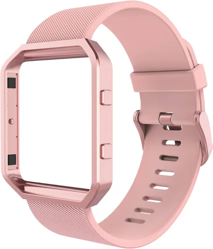 SIMPEAK banda deportiva compatible con Fitbit Blaze Smartwatch Sport Fitness, correa de silicona con marco, repuesto para Fitbit Blaze hombres