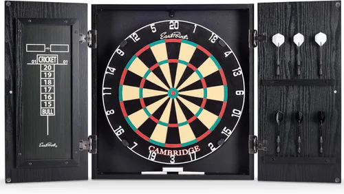 Miniatura 9 de EastPoint Sports Official Size Dart Board Cabinet Set- Easy-Assembly & Complete with 6 Deluxe Steel Tip Darts and Accessories -Premium Darts Set