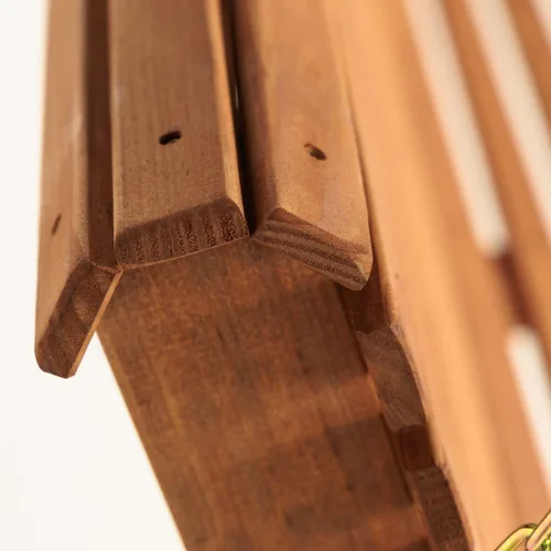 Miniatura 3 de Amish Casual resistente con inclinación hacia atrás, columpio de 3 pies para pórtico de madera en tinte cedro, auténtica artesanía Amish de pino