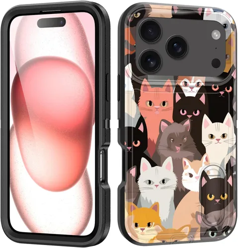 Miniatura 87 de Funda para iPhone Air con soporte integrado, a prueba de golpes, polvo y caídas, 3 capas, grado militar, funda protectora para iPhone Air de 6.5
